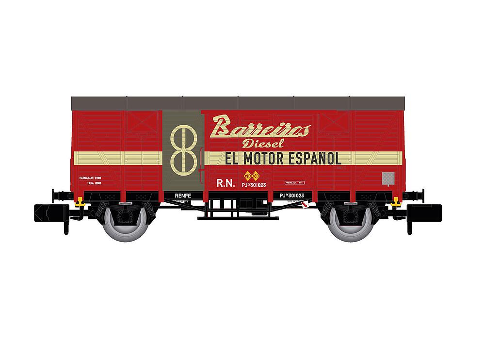 ARNOLD HN6661   N  RENFE, wagon de marchandises couvert à 2 essieux J300.000 