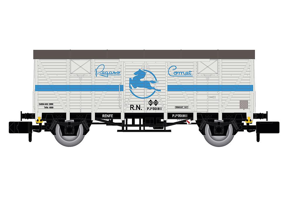 ARNOLD HN6662   N  RENFE, wagon de marchandises couvert à 2 essieux J300.000 