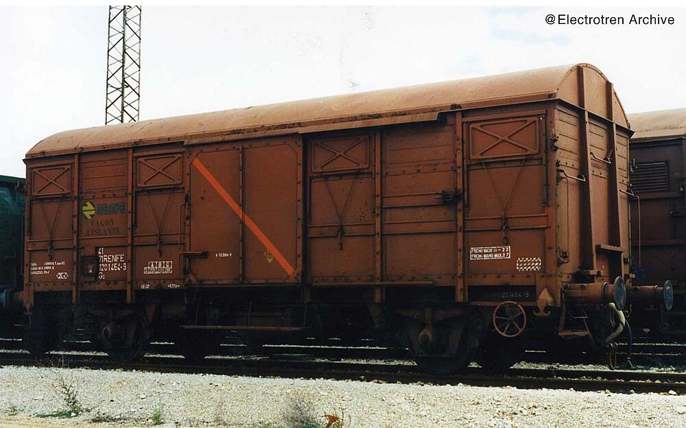 ARNOLD HN6518  1/160   RENFE, coffret de 2 wagons de marchandises couverts à 2 essieux J2, en version wagon de protection 