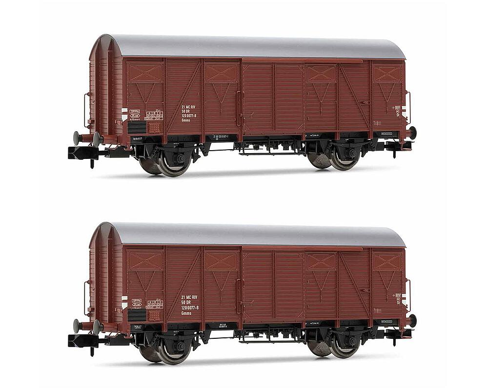 ARNOLD HN6521  1/160   DR, Coffret de 2 wagons marchandises couverts avec parois en planches Gs 