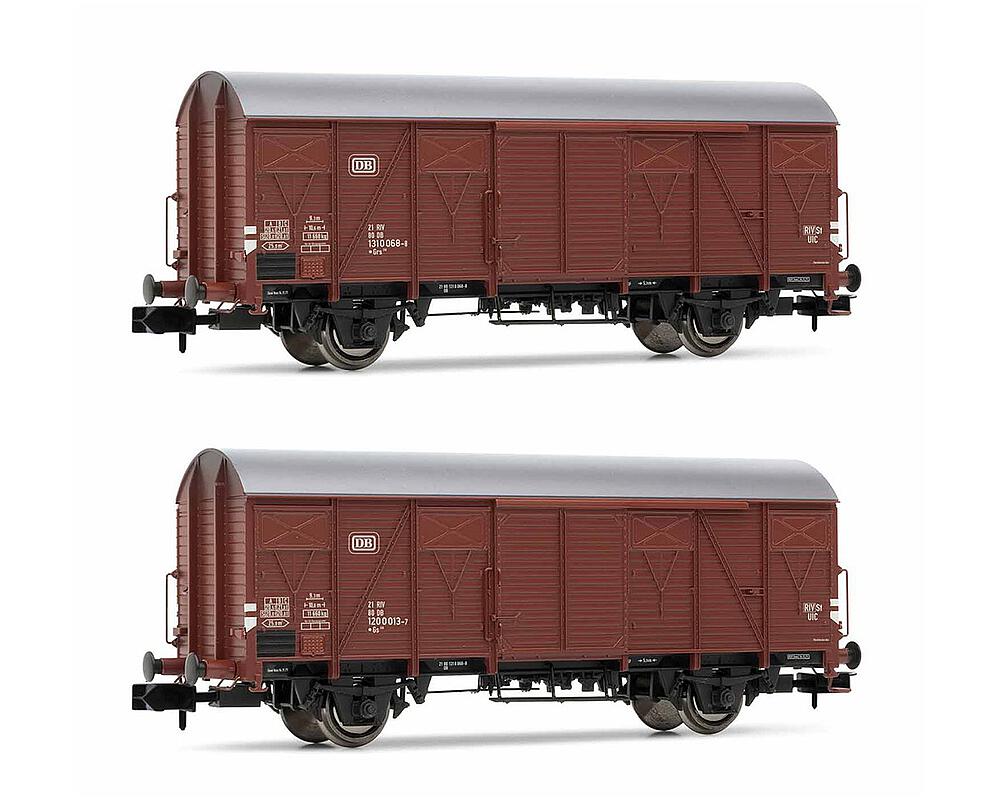 ARNOLD HN6522  1/160   DB, Coffret de 2 wagons de marchandises couverts avec parois en planches Gs 