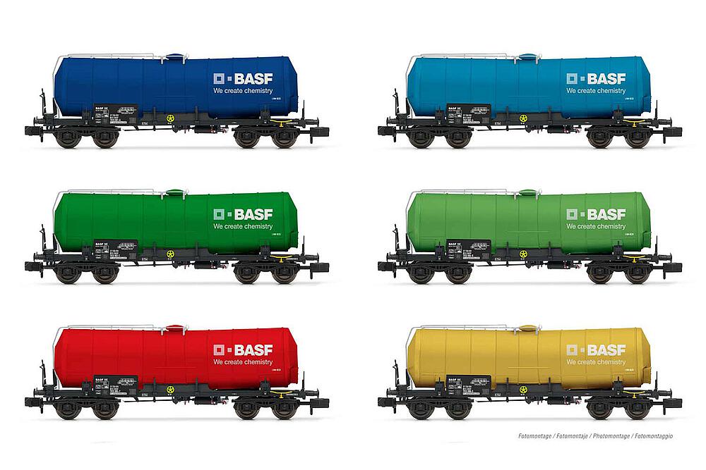 ARNOLD HN6541  1/160   BASF, présentoir pour wagons-citernes 
