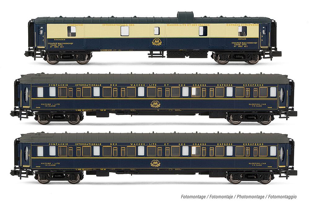 [ARNOLD HN4403  ] ARNOLD HN4403  1/160   CIWL, coffret de 3 voitures voyageurs Flèche d'Or 
