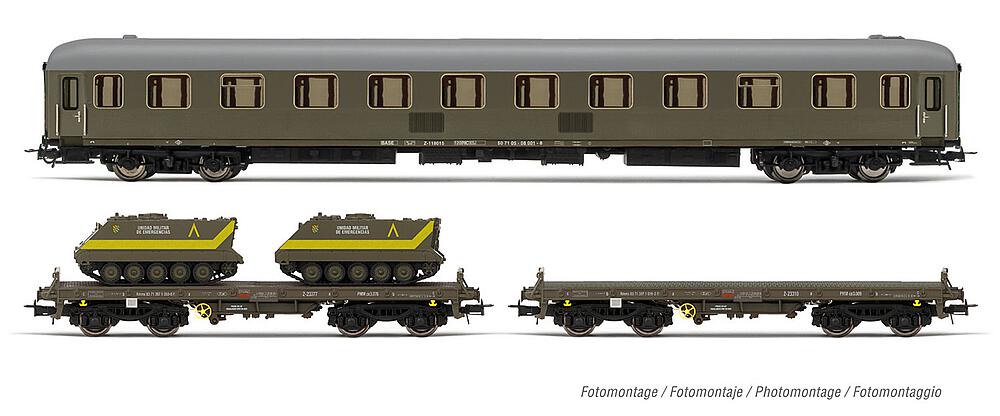 ELECTROTREN HE4015  1/87   RENFE, set de 3 pièces, vert olive 
