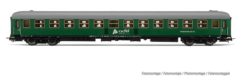 ELECTROTREN HE4018  1/87   ADIF, chariot SSV-500 Maquinaria de väa, Vert 
