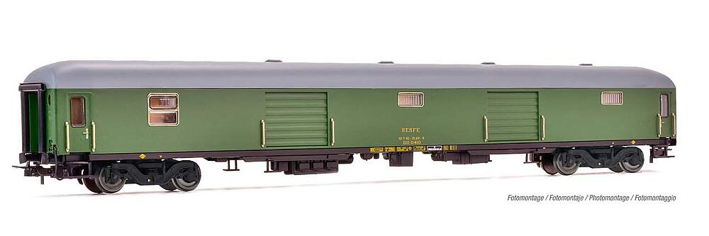 ELECTROTREN HE4002  1/87   RENFE, chariot à bagages D11-11400, vert 