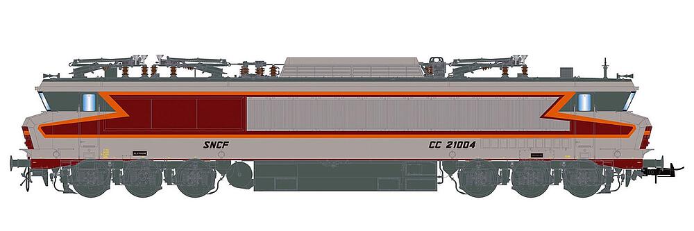 JOUEF HJ2422S  1/87   SNCF, locomotive électrique CC 21004, argentée 