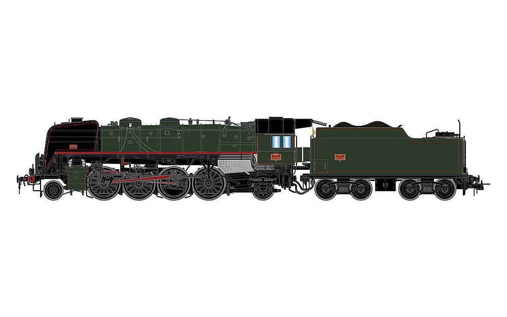JOUEF HJ2432S   H0  Locomotive à vapeur 141 R 420, avec son numérique 