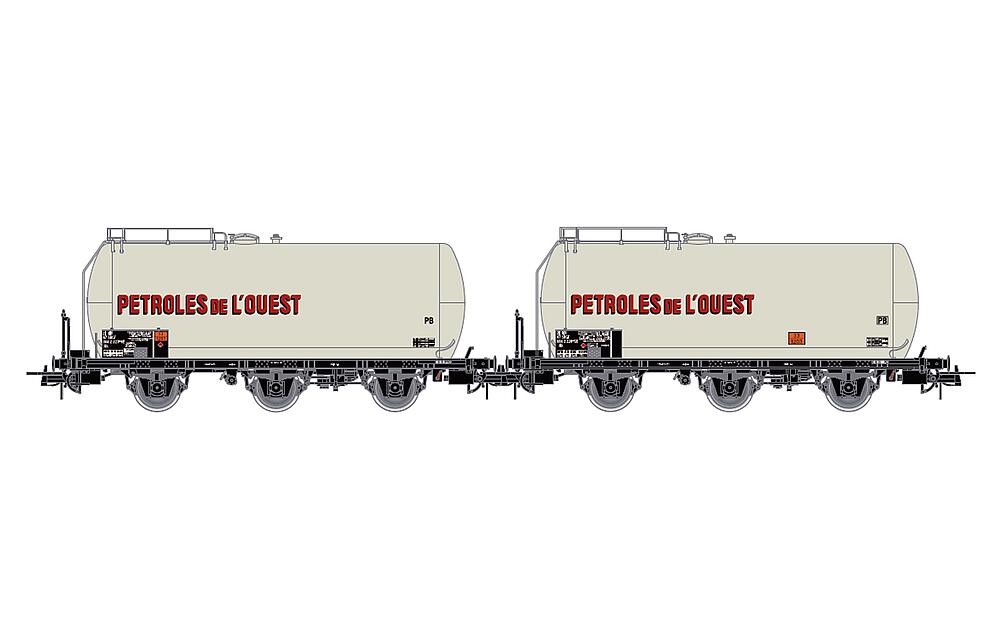JOUEF HJ6249   H0  SNCF, Coffret de 2 wagons à 3 essieux. Wagon-citerne 