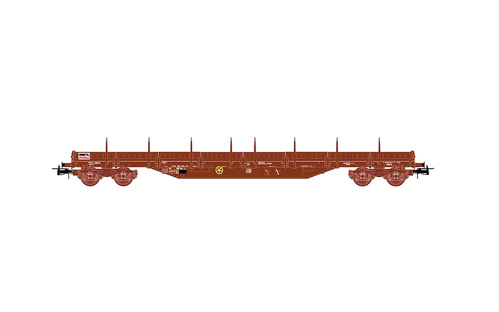 JOUEF HJ6258   H0  SNCF, wagon à 4 essieux. Wagon plat Res avec ranchers 