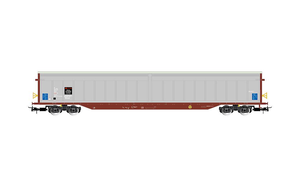 JOUEF HJ6272   H0  F-ERSA, wagon à 4 essieux. Wagon à parois coulissantes Habbiss 