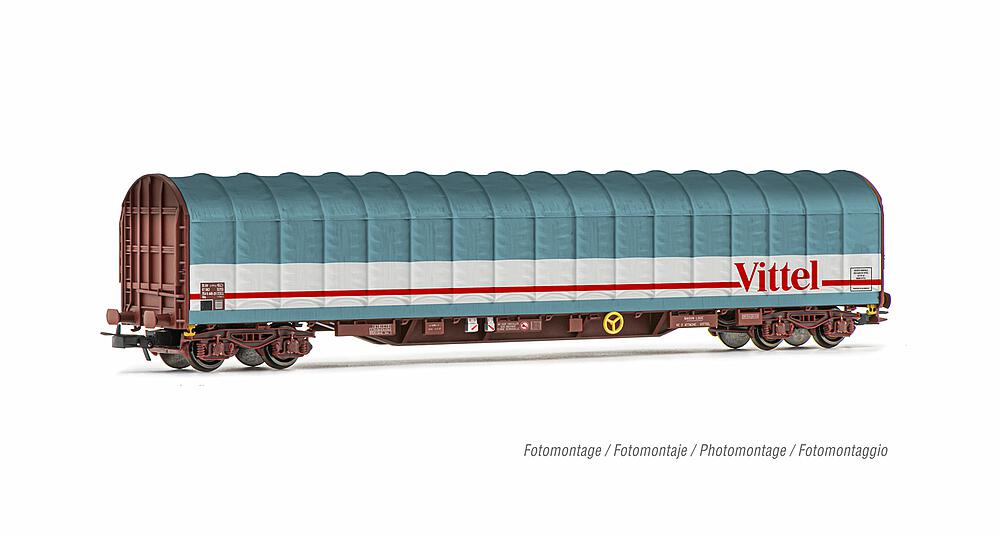 JOUEF HJ6274   H0  SNCF, wagon à 4 essieux. Wagon à plan coulissant Rils 