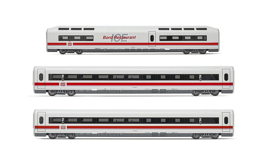 LIMA HL4674  1/87   DB, Coffret de 3 pièces pour complément ICE 1 série 401, blanc/rouge 