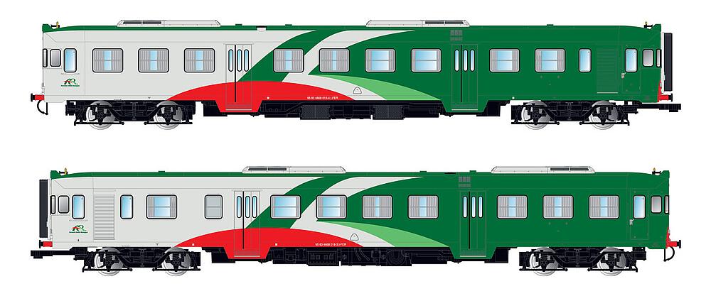 LIMA HL2667  1/87   FER, coffret de 2 automotrices diesel ALn 668 série 1000, FER, motorisées + mannequin 