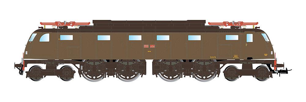 RIVAROSSI HR2903S  1/87   FS, locomotive électrique E.428 avec caisse de locomotive aérodynamique (TIBB) et bogies Ap1110 