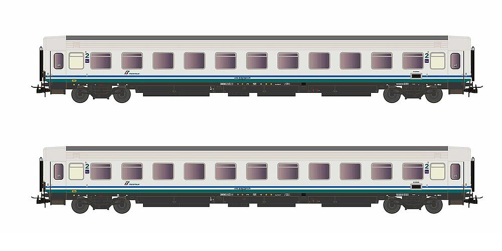 RIVAROSSI HR4286  1/87   FS, coffret de 2 voitures voyageurs UIC-Z, XMPR 