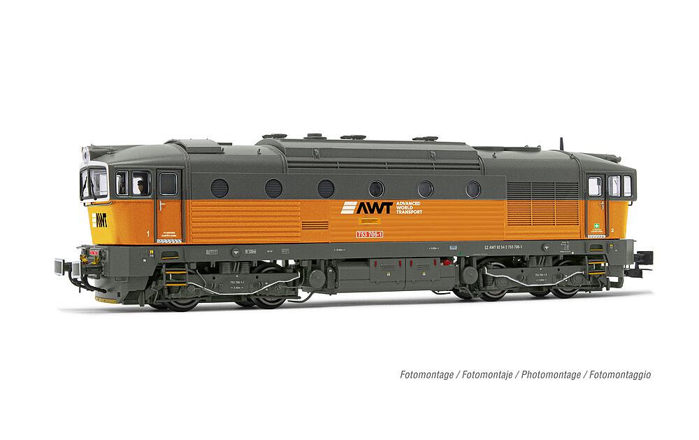 RIVAROSSI HR2928   H0  AWT, locomotive diesel Rh. D.753.7 