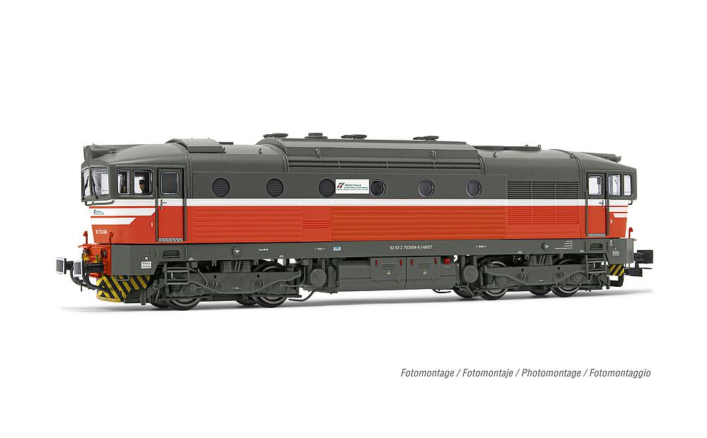 RIVAROSSI HR2930S   H0  Mercitalia Shunting &amp; Terminal, locomotive diesel Rh. D.753, avec son numérique 