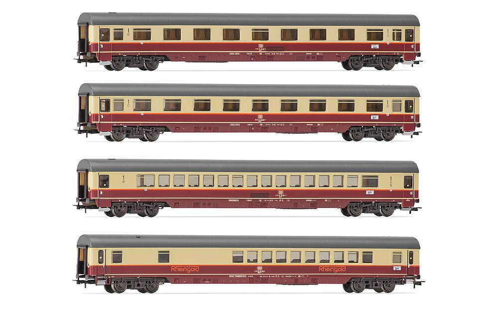 RIVAROSSI HR4347   H0  DB, Coffret de 4 voitures voyageurs TEE Rheingold 