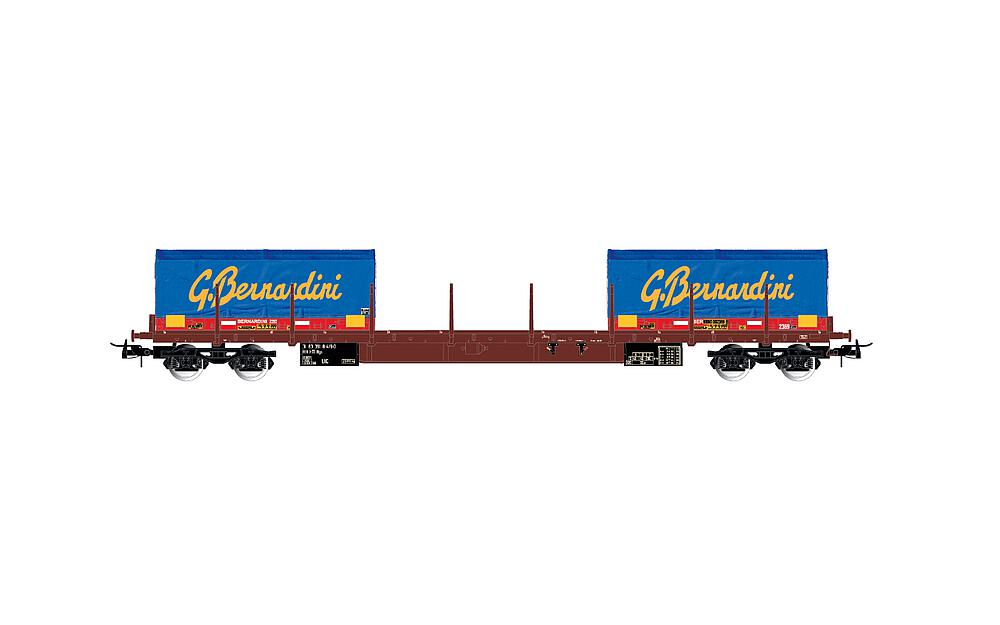RIVAROSSI HR6555   H0  FS, wagon à 4 essieux. Wagon plat Rgs 