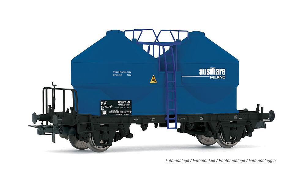 RIVAROSSI HR6573   H0  FS, camion à 2 essieux. Wagon-silo 