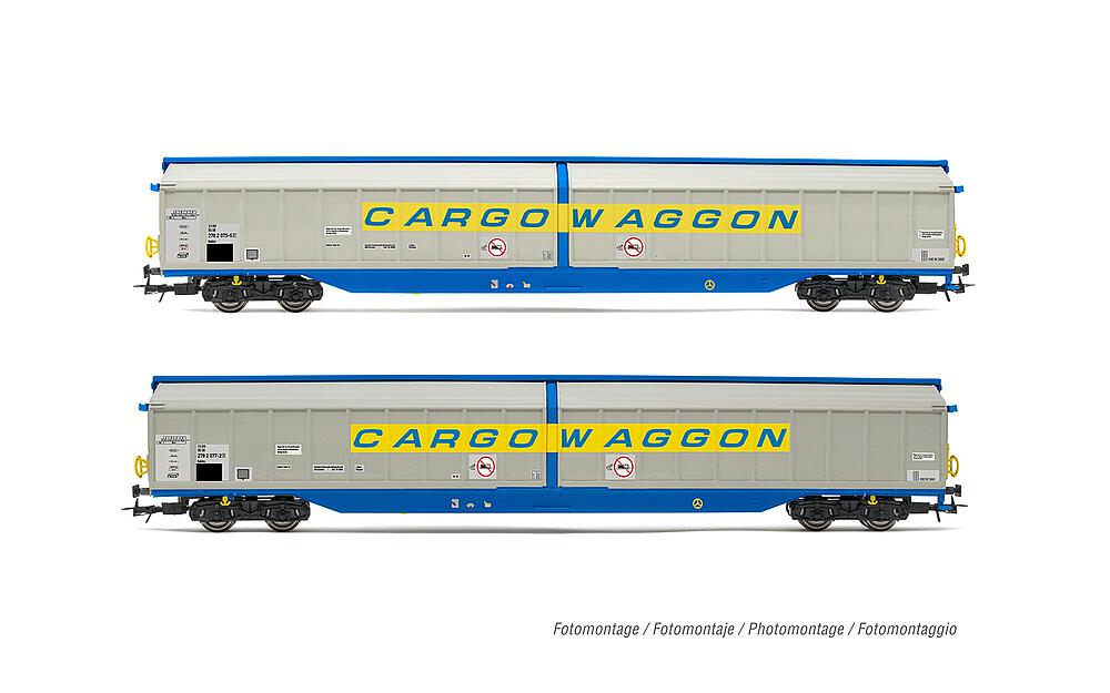 RIVAROSSI HR6599   H0  DB, set de 2 wagons à parois coulissantes 