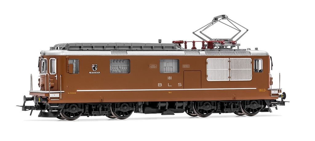 RIVAROSSI HR2959S   H0  BLS, locomotive électrique polyvalente à quatre essieux Re 4/4 181 Interlaken, brune 
