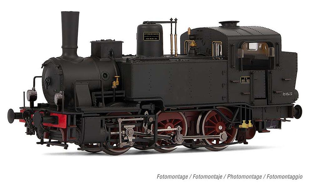 RIVAROSSI HR2789  1/87   FS, locomotive à vapeur Gr. 835, lampes électriques, petite pompe Westinghouse 