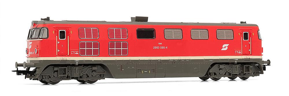 RIVAROSSI HR2818S  1/87   ÖBB, locomotive diesel série 2050, rouge trafic 