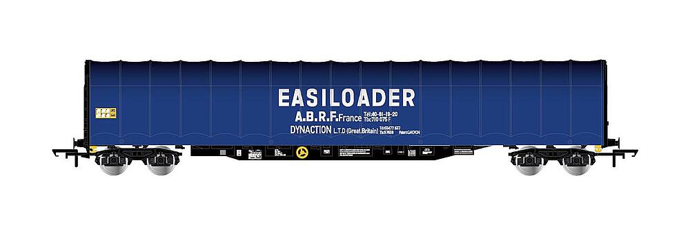 RIVAROSSI HR6496  1/87   BR, wagon à bâche coulissante 4 essieux, bleu, Easiloader 