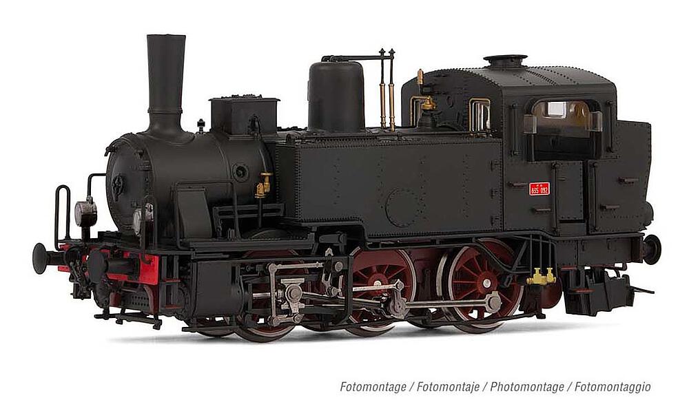 RIVAROSSI HR2790S  1/87   FS, locomotive à vapeur Gr. 835, lampes électriques, grande pompe Westinghouse 