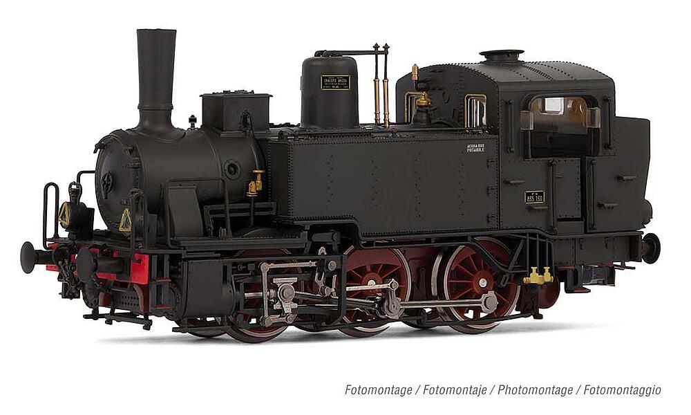 RIVAROSSI HR2787S  1/87   FS, locomotive à vapeur Gr. 835, lampes à huile, boîte à eau avec rivets 