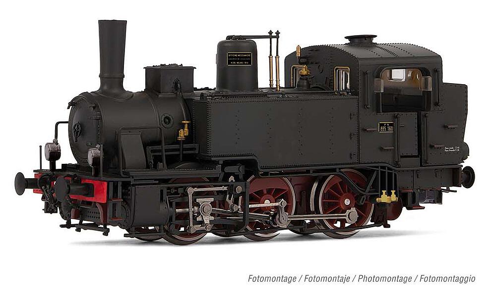 RIVAROSSI HR2789S  1/87   FS, locomotive à vapeur Gr. 835, lampes électriques, petite pompe Westinghouse 