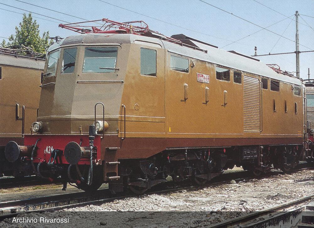 RIVAROSSI HR2873  1/87   FS, locomotive électrique E.424, castano/isabella 