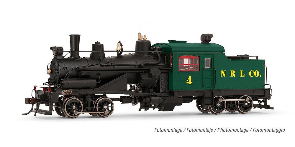 RIVAROSSI HR2883  1/87   Locomotive à vapeur Heisler, modèle à 2 bogies, Northern Redwood Lumber Company #4 