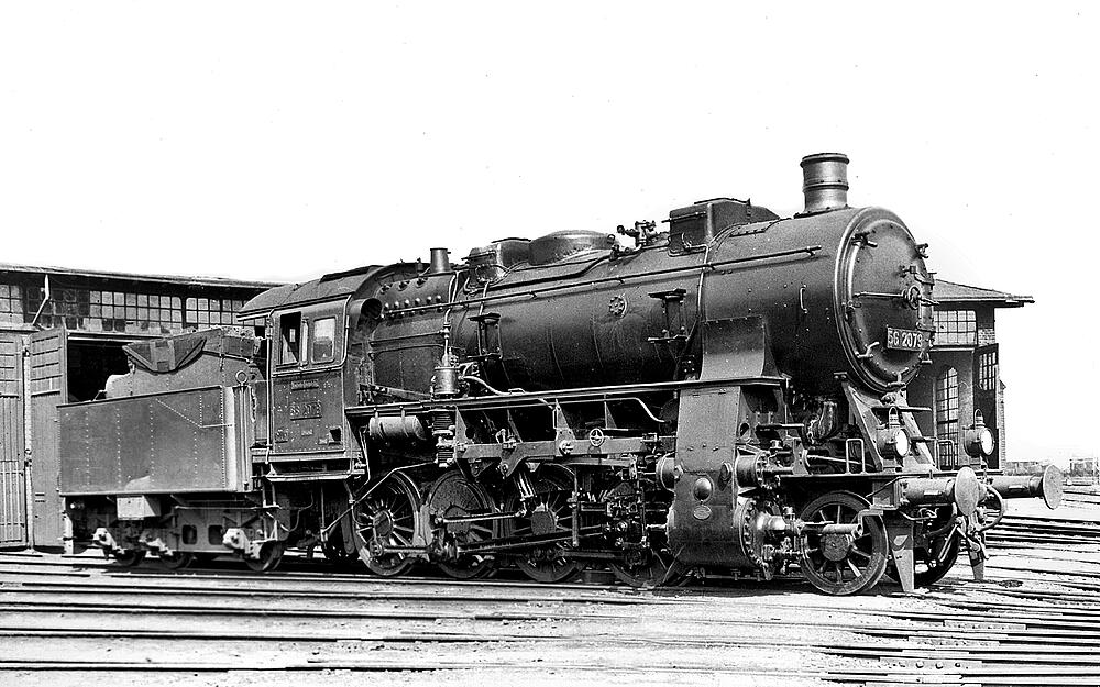 RIVAROSSI HR2891ACS  1/87   DR, locomotive à vapeur série 56.20, chaudière à trois dômes, noir/rouge 