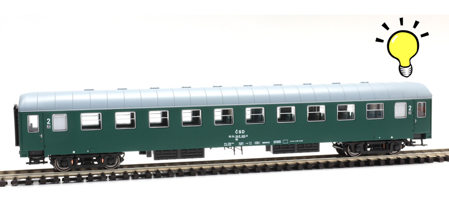 IGRA Model 97200027os   TT Osobní vůz Bp 4dv. Praha 2 osvětlené IV.