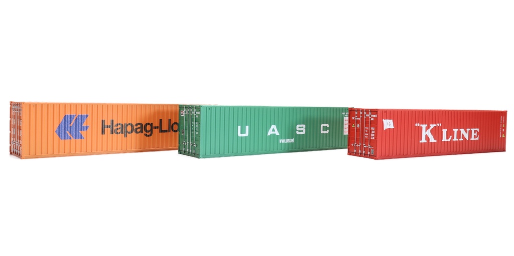 IGRA Model 98010060   H0 Ensemble de conteneurs Hapag Lloyd, UASC, K-Line VI.