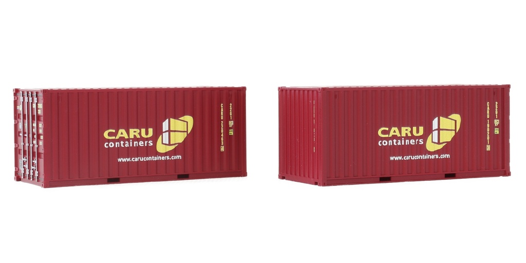 IGRA Model 98010024   H0 Lot de 2 conteneurs 20' Caru - Low Cube VI.
