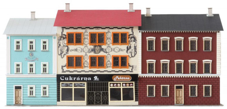 IGRA Model 201101   H0 3 maisons en relief I.