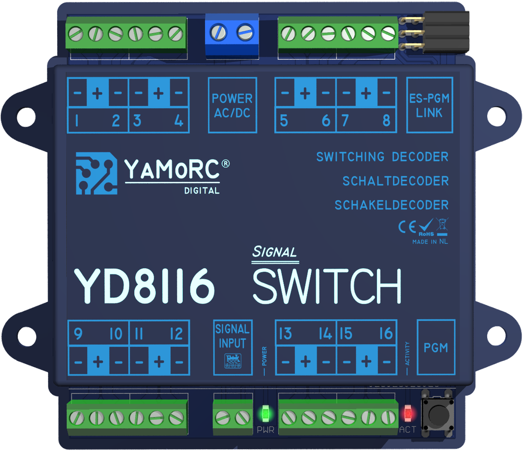 [YaMoRC YD8116] YaMoRC YD8116 Décodeur de signalisation  16 sorties