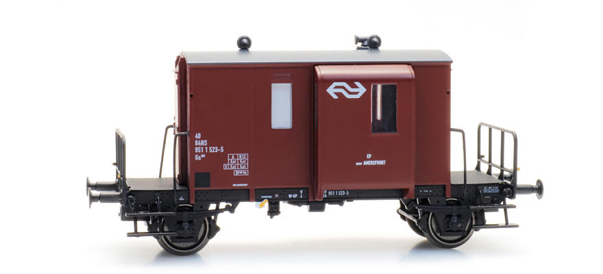 NS DG Wagon d'accompagnement de train de marchandises 523-5, véhicule d'accompagnement transport spécial, IV H0 NS DG 523-5, véhicule d'accompagnement transport spécial, IV Artitec 20.214.11  