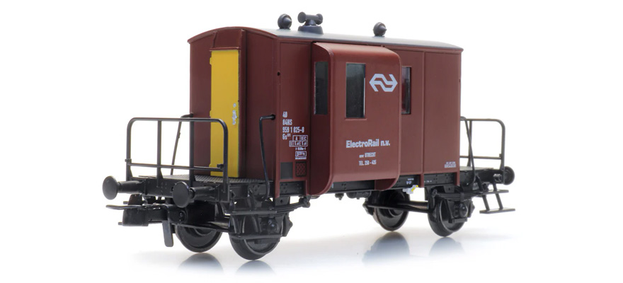 NS DG Wagon d'accompagnement des trains de marchandises 025-8, Electrorail, IV H0 NS DG Wagon d'accompagnement des trains de marchandises 025-8, Electrorail, IV Artitec 20.214.12  