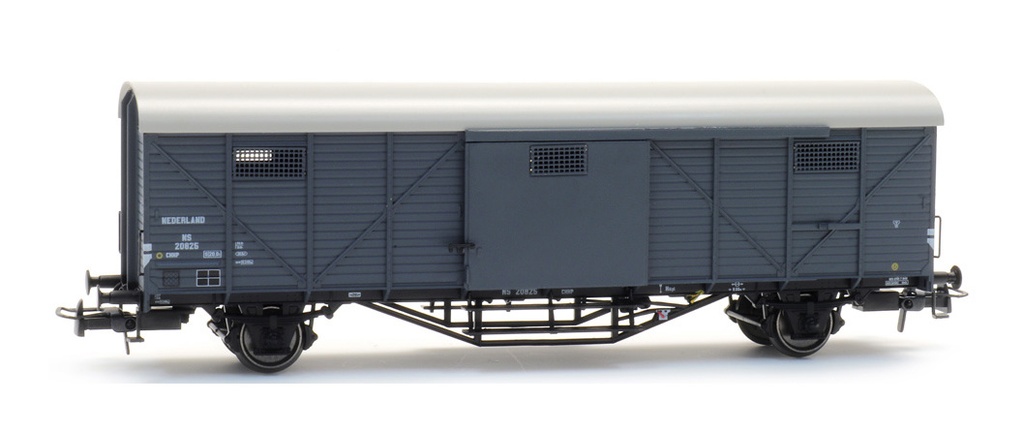 Wagon de marchandises couvert Hongaar CHHP 20825 gris, III H0 NS Wagon couvert 'Hongaar', gris III Artitec 20.310.01  