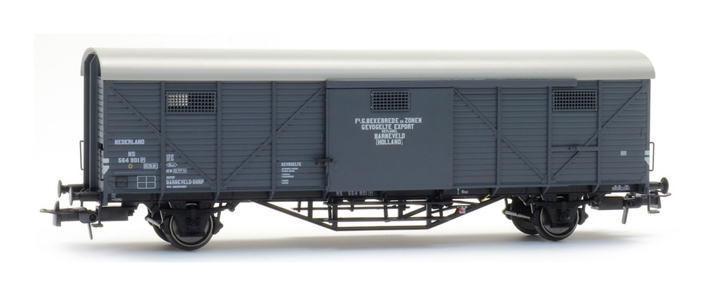 Wagon de marchandises couvert Hongaar 564901P Wagon à poules, III H0 NS Wagon couvert 'Hongaar', wagon à poules, III Artitec 20.312.01  
