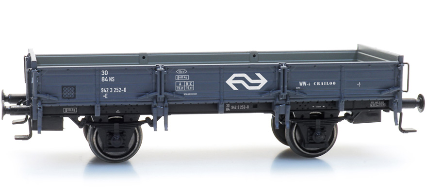 NS wagon à bords bas sable sans frein, dépôt de Crailoo IV H0 NS Wagon à bords bas pour Sand Crailoo IV Artitec 20.317.05  