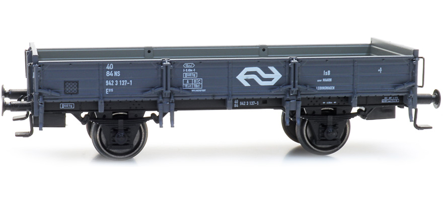 NS Wagon à bords bas Sand 137-1 Dépôt Maarn IV H0 NS wagon à bords bas 137-1 IV Artitec 20.317.06-2  