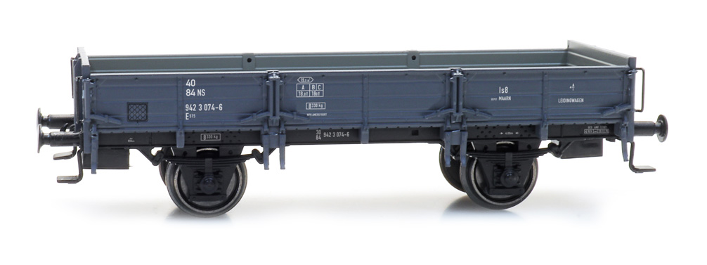 NS Wagon à bords bas Sand 074-6 Dépôt Maarn IV H0 NS wagon à bords bas 074-6 IV Artitec 20.317.06-3  