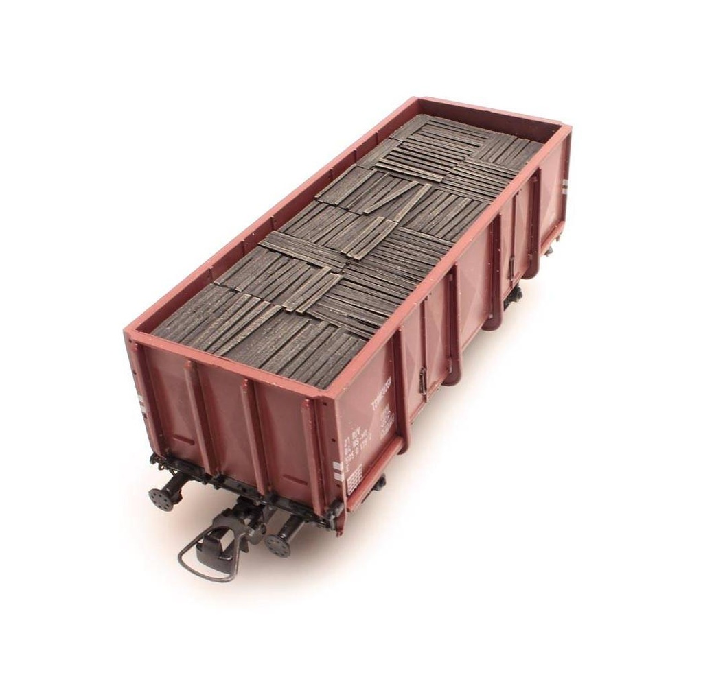 GTU Chargement de planches Exploitation minière H0 Dimensions 86mm x 30mm Artitec 28.107  