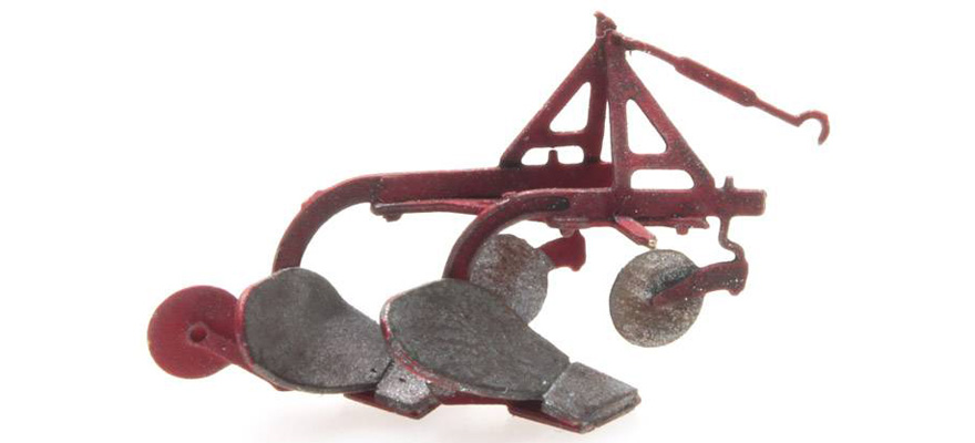 Charrue rouge H0 1:87 Kit en résine (PU), non peint Artitec 10.338  